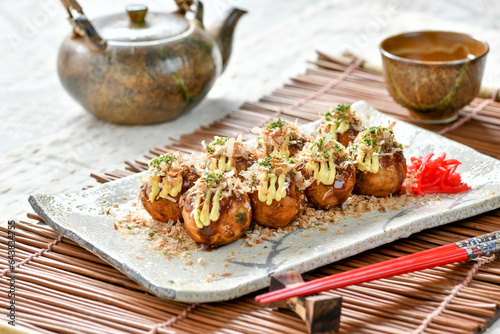 Takoyaki, octopus balls, Japanese food