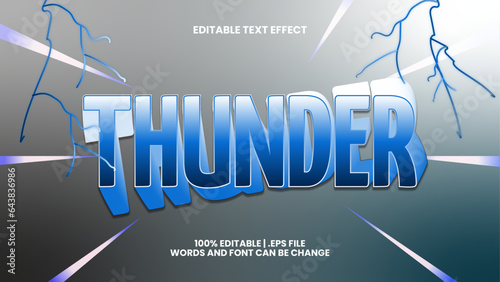 Thunder 3D Text Effect With A Flash Of Light