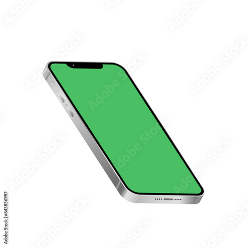 Celular com ilustração isométrica,