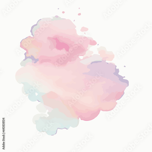 vector Soft watercolor splash stain background