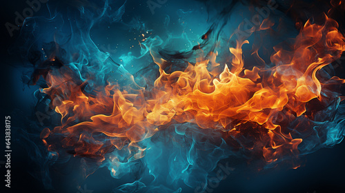 Blue fire background