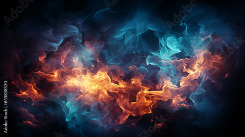 Blue fire background
