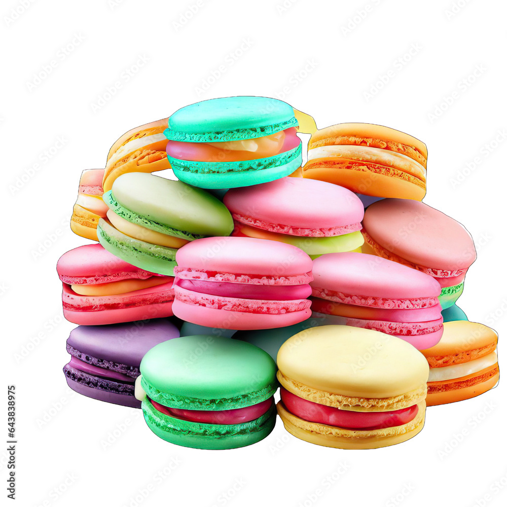 Fototapeta premium Macaroon's Gourmet Beauty, Generative AI