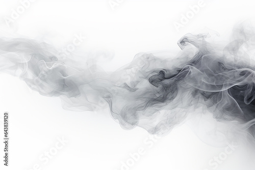 Generative AI Image of Abstract Background with Gray Steam Smoke Flow
