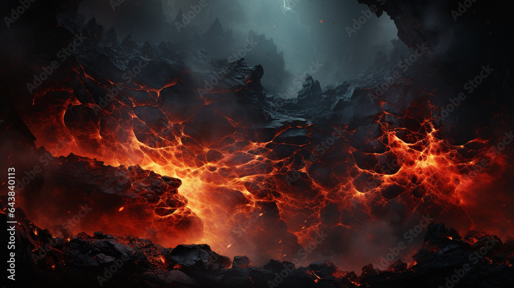Hot magma background Hot magma background