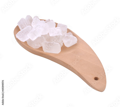 Rock sugar with wooden scoop transparent png