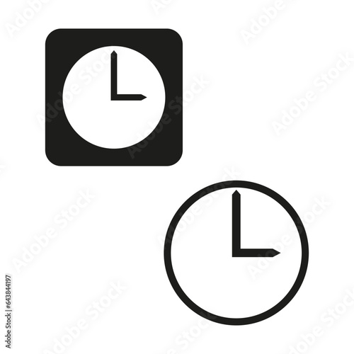 Time sybmol. Clock icon. Vector illustration. EPS 10.