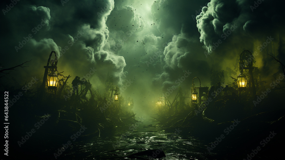 Fototapeta premium Poison gas background texture