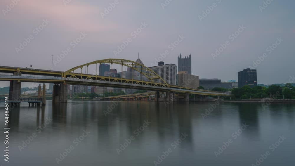 Cloudy Sunrise in Pittsburgh time-laspe Cloudy Sunrise in Pittsburgh time-laspe