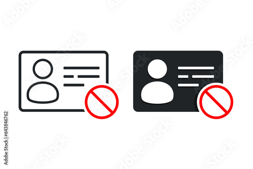 Person tag id block icon. Illustration vector