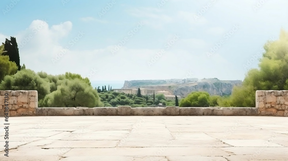 Fototapeta premium background Ancient Greek temple ruins