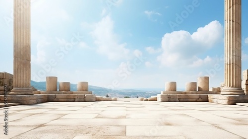 background Ancient Greek temple ruins