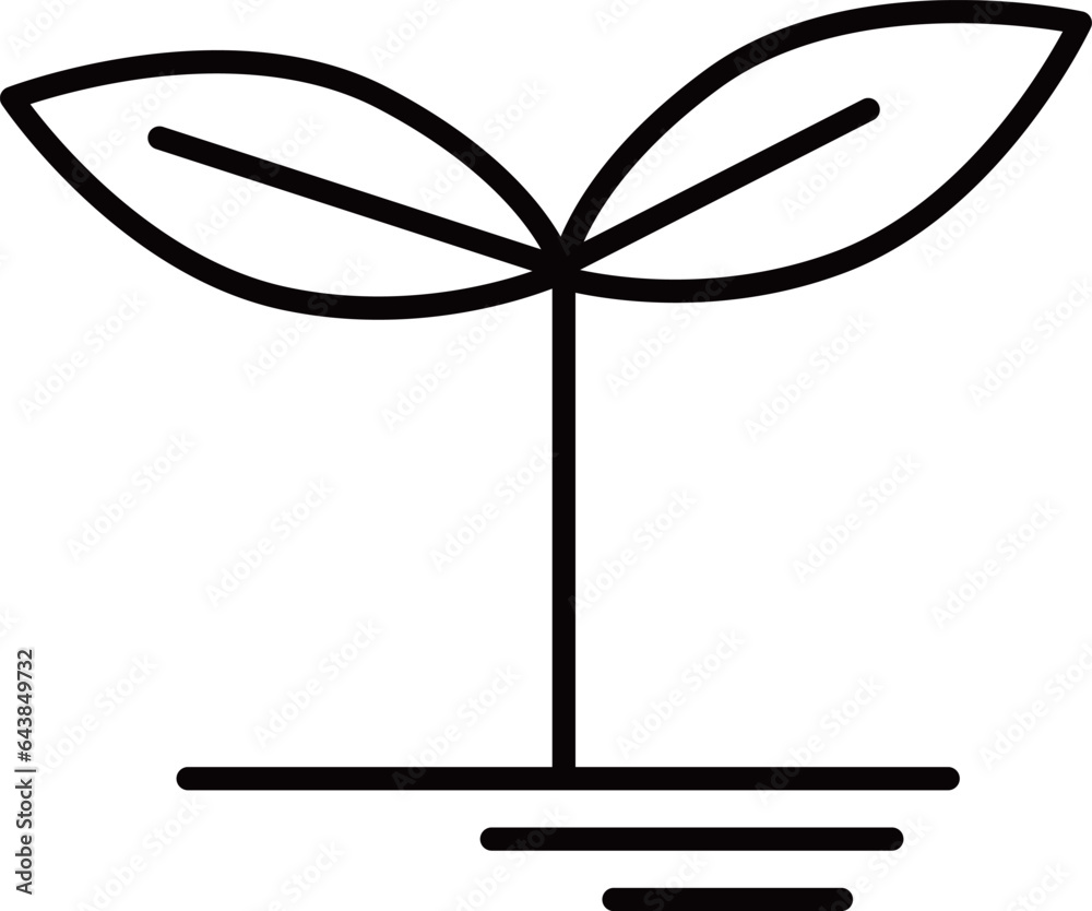 Sprout vector icon in flat design. Sprout vector icon in flat design.