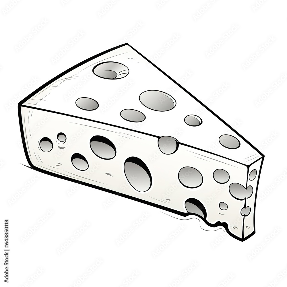 Cheese Coloring Picture Black Outline Cheese Coloring Picture Black Outline