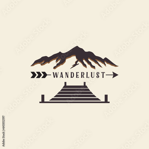 pier sea coast logo vector icon symbol illustration design.