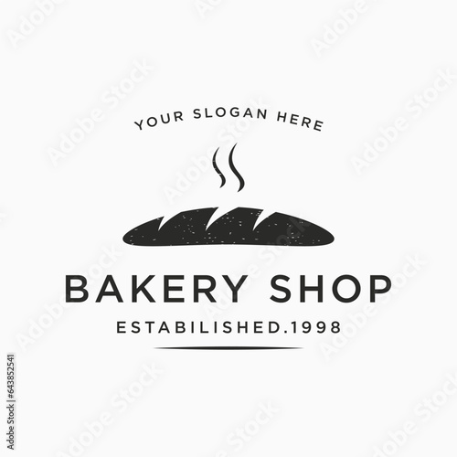 Delicious and tasty organic Fresh Baked Bakery Shop Logo design retro vintage.Logo for bakery shop, label or badge, business.