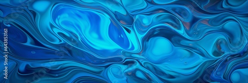 Blue Slime Creative Abstract Photorealistic Texture. Screen Wallpaper. Digiral Art. Abstract Bright Surface Background. Ai Generated Vibrant Texture Pattern.