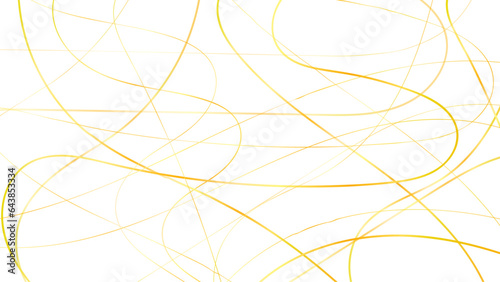 Light seamless pattern with golden flowing lines on a white background. Vector illustration