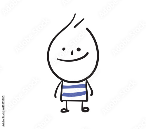 Happy Collection of hand drawn business worker icons. Vector illustration.