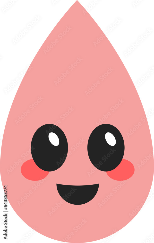 Fototapeta premium Cute a Drop of a Water Illustration