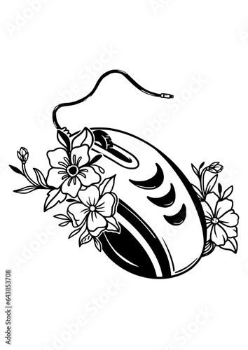 Mouse with flowers, Floral mouse