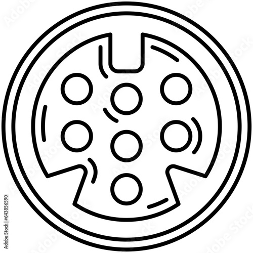 PS2 Port Outline Icon