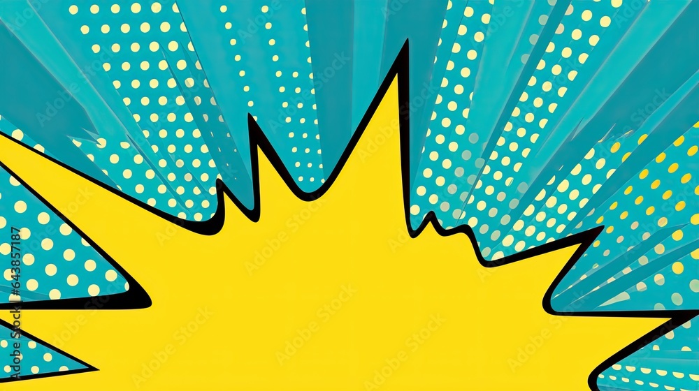 Fototapeta premium comics pop art speech bubble template for creating a splash banner