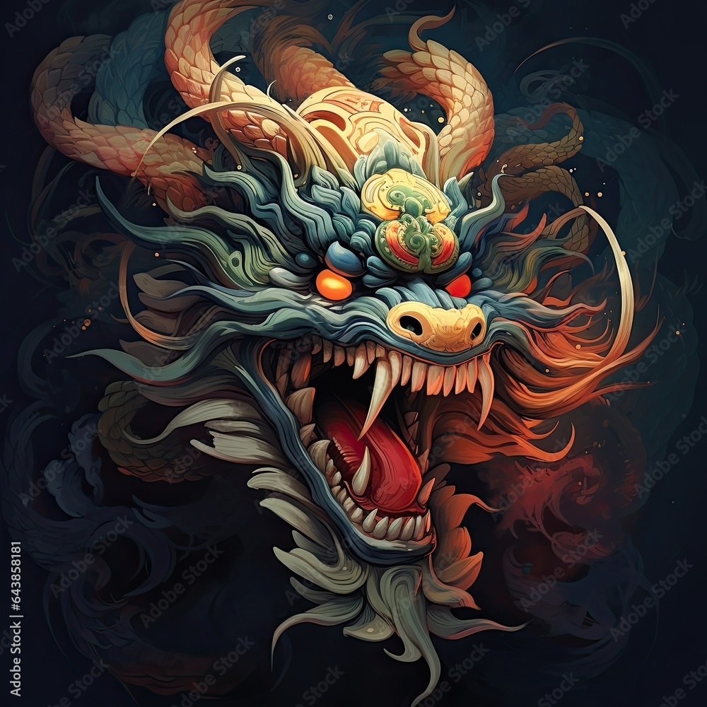 image about oriental chinese dragon background, in the style of mythological symbolism, Happy chinese new year 2024 image about oriental chinese dragon background, in the style of mythological symbolism, Happy chinese new year 2024