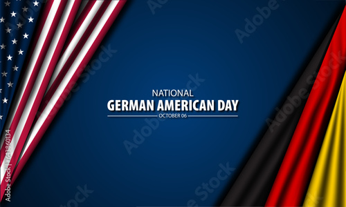 National German American Day October 6 background Vector Illustration