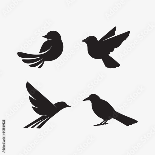 bird logo vector icon design template