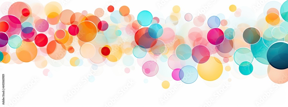 rainbow circles in different colors, in the style of contemporary candy-coated, abstraction