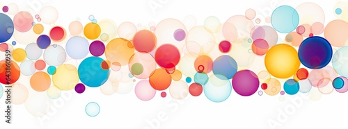 rainbow circles in different colors, in the style of contemporary candy-coated, abstraction