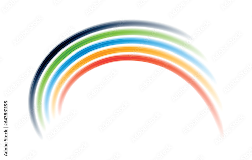 Fototapeta premium A vibrant and playful design featuring rainbow-color lines arranged in a dynamic composition, perfect for adding a pop of color to any project