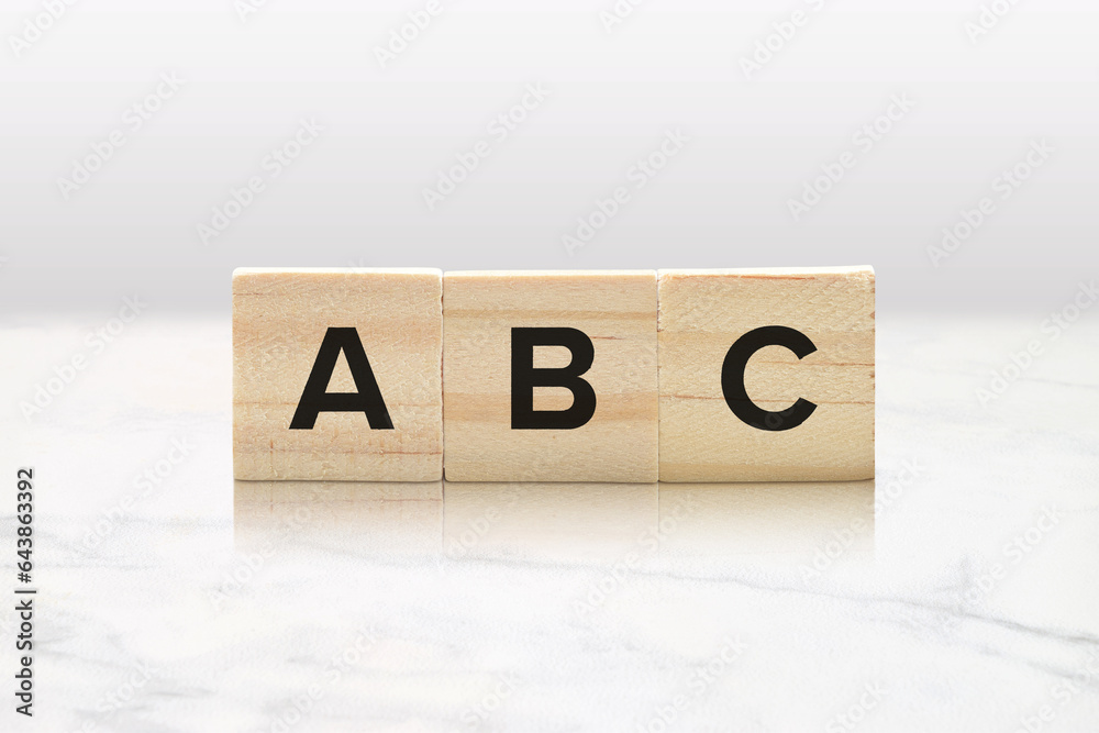 ABC Wooden Blocks - Business and Education Concept ABC Wooden Blocks - Business and Education Concept
