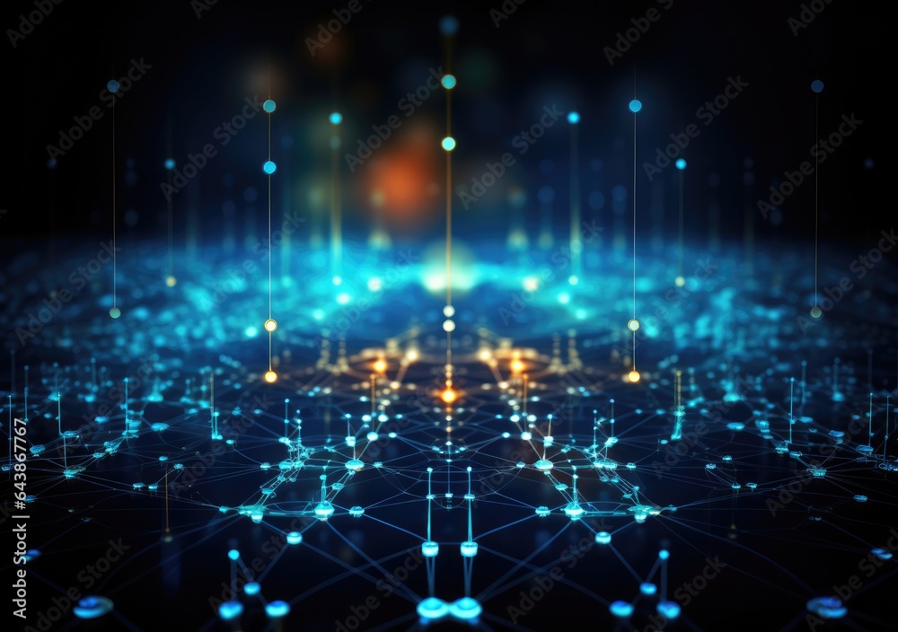 Obraz premium quantum abstract technology background. Hardware quantum form. Future technology. Decoding dna. AI Generative.