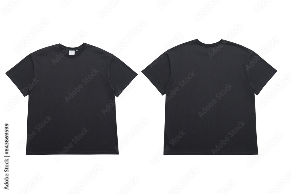 Naklejka premium black t shirt template