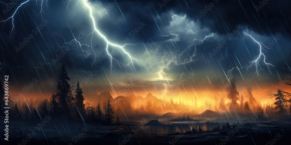 Epic Huge Storm Lightning Thunder Ocean Waves Bad Weather Background Epic Huge Storm Lightning Thunder Ocean Waves Bad Weather Background