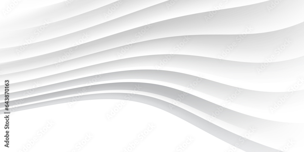 Obraz premium Abstract white Architecture Background. Modern geometric wallpaper. Futuristic interior concept. White urban texture. Digital technology template. Modern building business construction. Vector EPS10.