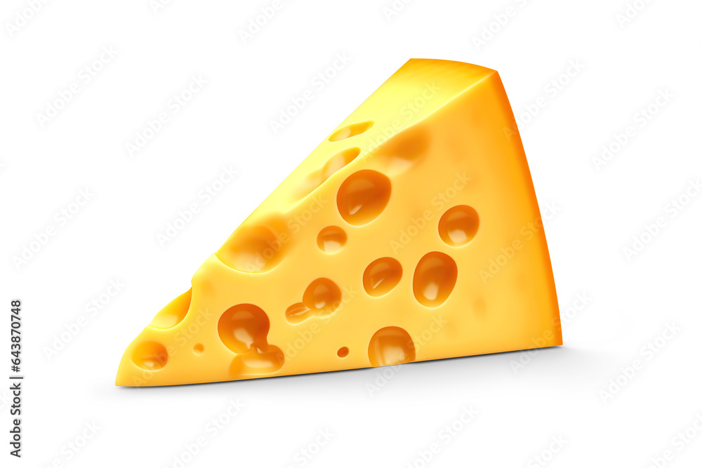 Triangle piece of cheese. manual cutout on transparent Triangle piece of cheese. manual cutout on transparent