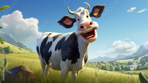 a cow s tongue is sticking out in a field
