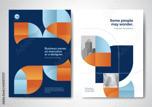 Template vector design for Brochure, AnnualReport, Magazine, Poster, Corporate Presentation, Portfolio, Flyer, infographic, layout modern with color size A4, Front and back, Easy to use.