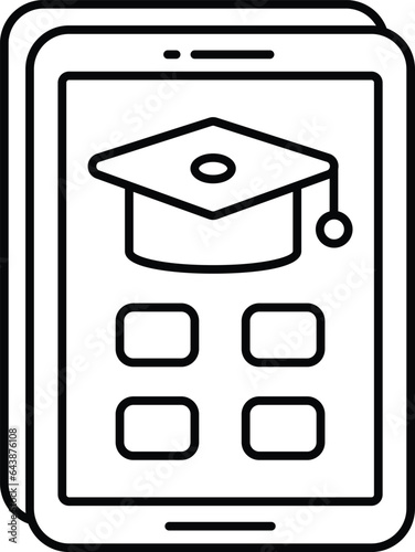 education app line icon design style