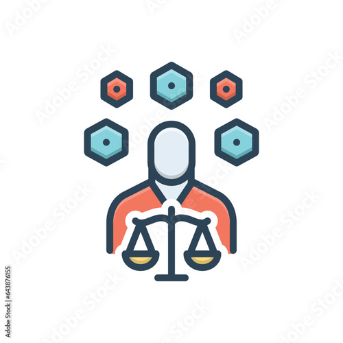 Color illustrationicon for principles 