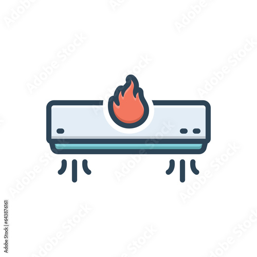 Color illustrationicon for warm 