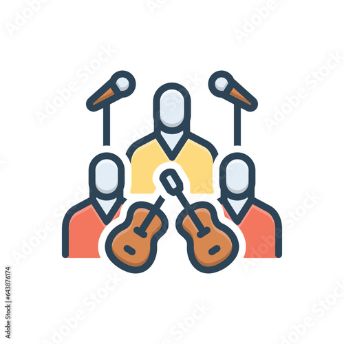 Color illustrationicon for beatles 