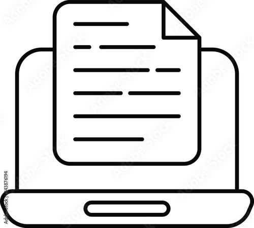 online assignment line icon design style