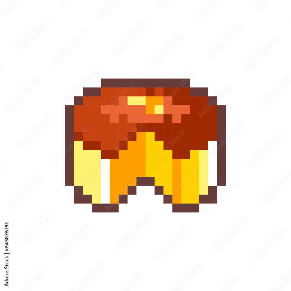 Pixel Art Sponge Cake. Retro 8bit Style Sweet Pastry Sponge Cake Illustration. Ideal for Sticker, Retro Decorative Element, Game Asset, Emoji, Patch or Cute Geek Avatar. Pixel Art Sponge Cake. Retro 8bit Style Sweet Pastry Sponge Cake Illustration. Ideal for Sticker, Retro Decorative Element, Game Asset, Emoji, Patch or Cute Geek Avatar.