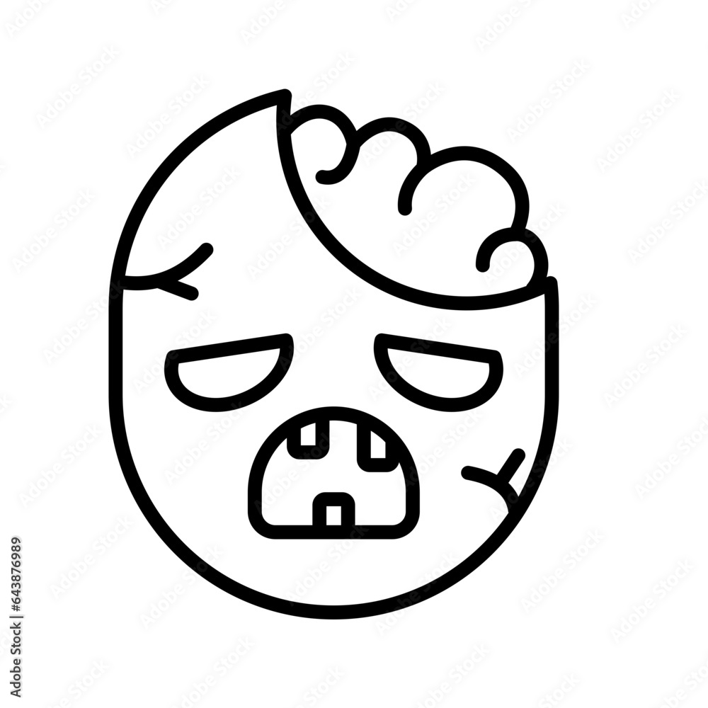 zombie head halloween Icon zombie head halloween Icon