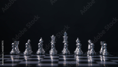 chess board game Successful competition uses intelligence, thinking, strategic leadership and planning.