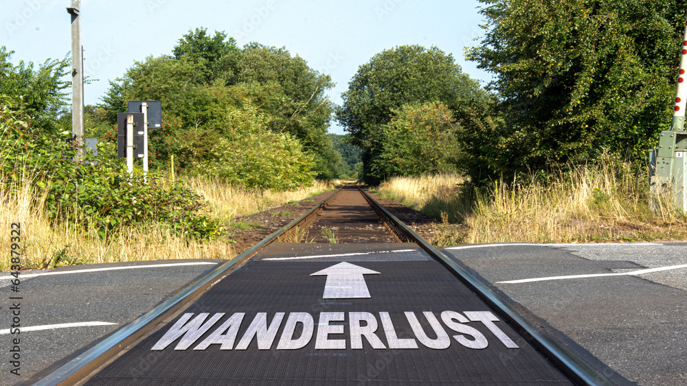 Obraz premium Street Sign to Wanderlust